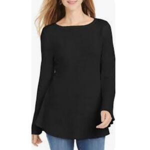 Style & Co Black Women's Crew Neck Sweater